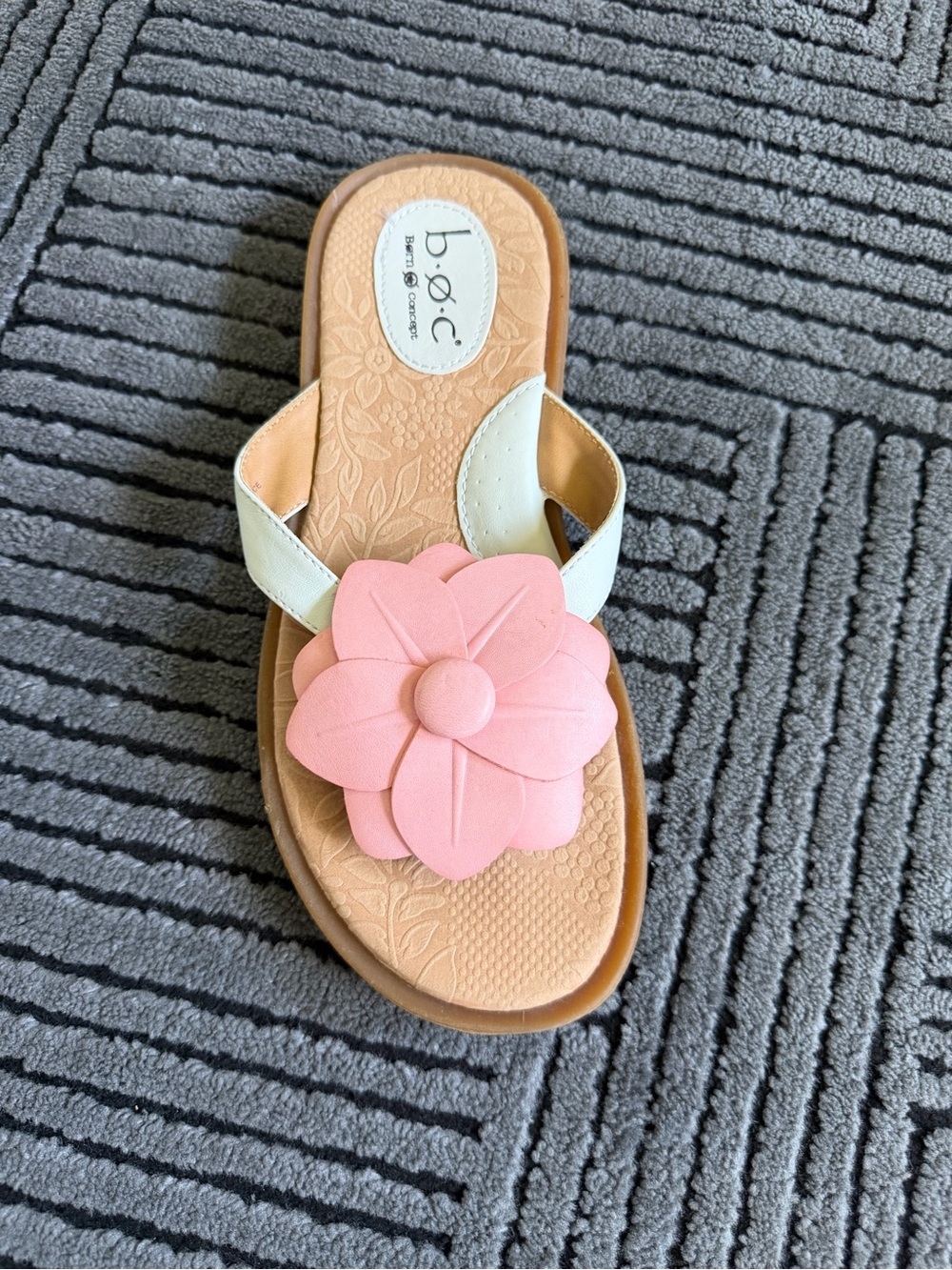 b.o.c. Ivory Floral-Accent Thong Sandals size 8 🌺🌸 - Picture 8 of 8